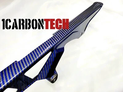 CARBON FIBER CHAIN GUARD BLUE 07-08-09-2012-2013-2014-2017-2024 SUZUKI GSXR 1000 - Image 1 of 4
