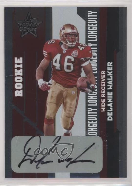 2006 Leaf Rookies & Stars Rookie /50 Delanie Walker #231 Auto RC - Image 1 of 2