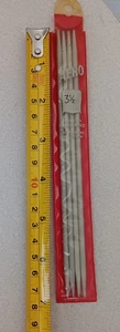 Vintage Bernat Aero Aluminum Size 3 1/2 Knitting Needles 7" Set Of 4 VTG EUC - Picture 1 of 3