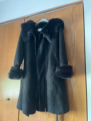 Abrigo de mujer Soia Kyo piel de oveja genuina piel de oveja L, hecho en Turquía Foto 1 de 4