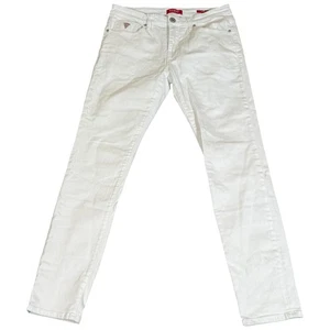 Guess White Medium Rise Skinny Scotch Fit Jean 32 x 32 Logo Casual Denim Y2K EAC - Picture 1 of 3