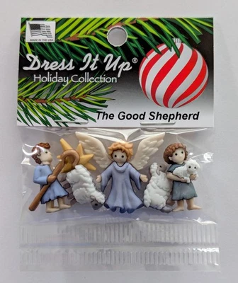 NUEVO Dress It Up Holiday Collection The Good Shepherd Sheep 6 piezas botones de belén Foto 1 de 4