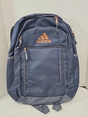Adidas Large Backpack LoadSpring Blue/Black/gold School Multiple Zippered Pocket - Image 1 of 4
