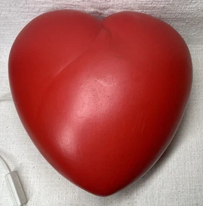 Vintage 1990er Heico Herz Lampe Wandleuchte Kunststoff 14x27x29cm - Bild 1 von 5