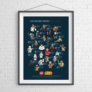 STARS WARS LEGO CHARACTERS MOVIE POSTER PICTURE PRINT Sizes A5 to A0 **NEW** - Bild 1 von 14
