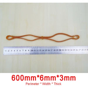 500g Yellow High Elastic Rubber Bands 600mmX6mmX3mm Lengthen and Thicken Type - Foto 1 di 3