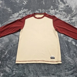 Eddie Bauer Long Sleeve Shirt Mens small heavy cotton crew neck color block - Picture 1 of 16