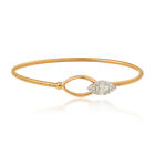 Natural SI/H Baguette Diamond Bangle Bracelet 14k Yellow Gold Jewelry 0.35 Ct