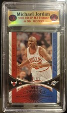 Michael Jordan 2003 UP SP MJ Tribute Ser. #'d 87/999 Graded 10 POP 4 HOF!