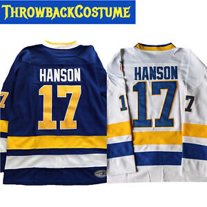 Mad Brothers Hanson Charlestown Chiefs #17 Slap Shot Hockey Jersey 2 Colors