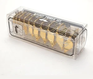 8Pcs Hair Clipper Metal Clip Guides Limit Combs Guards Replacement Set GOLD - Picture 1 of 8