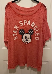 DISNEY PARKS MICKEY MOUSE AMERICANA STAR SPANGLED T-SHIRT FÜR ERWACHSENE 3X - Bild 1 von 6