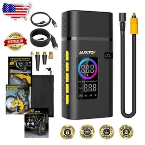 Compact Tire Inflator with 36L/min Fast Inflation & LED Emergency Light - 150PSI - Picture 1 of 9