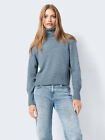 Damen NOISY MAY Basic Strickpullover Rollkragen Loose Fit Sweater NMFRIVA NEU