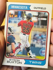 BYRON BUXTON MINNESOTA TWINS 2023 TOPPS HERITAGE BASEBALL CARD #15 - Picture 1 of 1