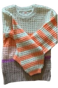 Cat & Jack Girls Size Large 10 -12 L/S Acrylic Knit Multicolor Sweater New w/Tag - Picture 1 of 12