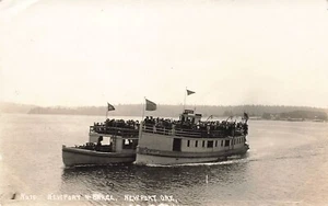 Postal LP84 Newport Oregon Steamer Barcaza Barco RPPC 1915 - Imagen 1 de 2