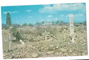 GRAVE MARKERS BOOTHILL GRAVEYARD Tombstone Arizona Postcard AZ Clanton McLowery - Picture 1 of 2