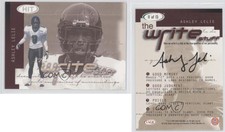 2002 SAGE Hit The Write Stuff Ashley Lelie #11 Rookie RC