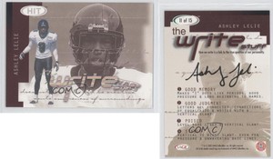 2002 SAGE Hit The Write Stuff Ashley Lelie #11 Rookie RC
