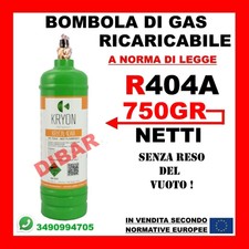R404A GAS REFRIGERANTE R404A DA 1 KG NETTO 750 GRAMMI