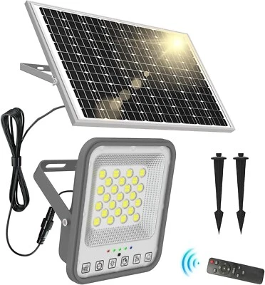 200 W Solar Light Outdoor Waterproof 2 in1 Solar Flood Light Dusk to Dawn 20k LM - Image 1 of 4