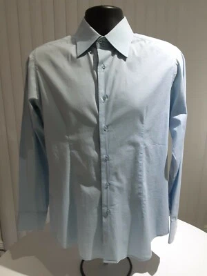 Camisa de vestir Sisley azul claro manga larga abotonada talla S Foto 1 de 3