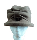 Parkhurst 100% WOOL Cloche Bucket Beret Hat ~ Size S/M Brown 