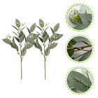  2 Pcs Artificial Olive Branch Plastic House Decorations for Home