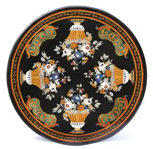 52" Marble Dining Semi Precious Stones Table Top Inlay Work Home Decor - Picture 1 of 3