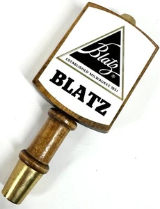Vintage BLATZ Brewery Milwaukee United States Wood Square Keg Tap Lever Handle - Picture 1 of 7