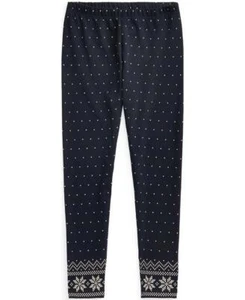 NWT Ralph Lauren Black Big Girls Polka Dot Stretch Jersey Legging M 8-10 pau1421 - Picture 1 of 2