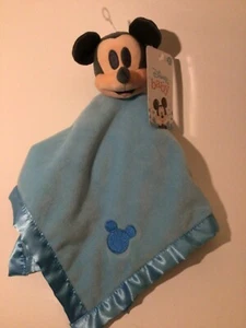Disney Baby Mickey Mouse Plush Blankee Security Blanket Blue 2 Layers BRAND NEW - Picture 1 of 2