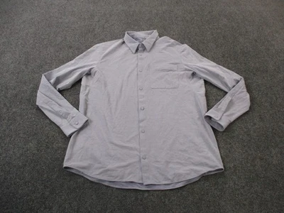 Lululemon Shirt Men L Blue Stretch Business Golf Preppy Performance Logo Classic - Image 1 of 4