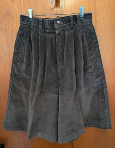 LL Bean Vintage Brown Corduroy Women's Shorts Size 8 Pockets 27" Waist 80s 90s - Picture 1 of 5