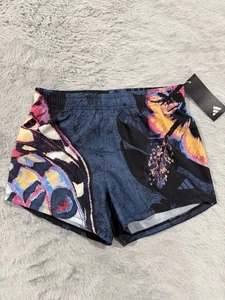 Adidas Shorts Girls Medium 10/12 Athletic Running 3 Stripes NWT 3 in Inseam New - Picture 1 of 5