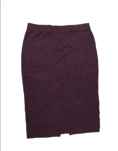 A new day Burgundy Knit Pencil Midi Skirt 2X - Picture 1 of 3