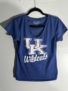 University Of Kentucky Wildcats V-Neck Women’s Tshirt Blue Size L Gems - Picture 1 of 3