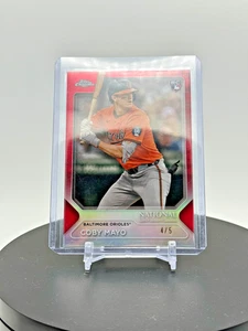 2025 Topps Chrome NSCC National Prospects Coby Mayo RC Rookie Red Refractor /5 - Picture 1 of 3