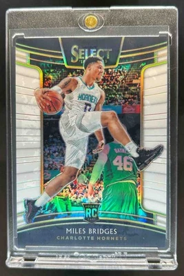 2018-19 Select Miles Bridges RC White Prizms Concourse #70/149 Hornets - Image 1 of 2