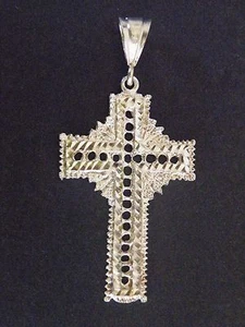 STERLING SILVER .925 CROSS  2 5/8"   - Picture 1 of 2