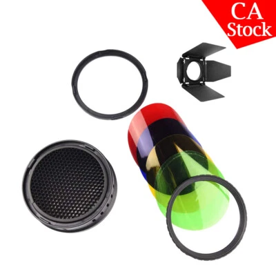 Godox BD-08 Honeycomb Grid Barn Door with Color Filter for Godox AD400Pro Flash - Image 1 of 4