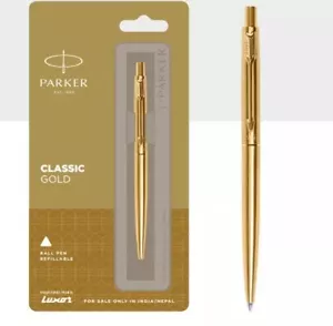 PARKER CLASSIC GOLD BALL PEN WITH GOLD TRIM - Picture 1 of 3