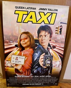 TAXI Movie Poster 2004 Video Store Version 27 x 40 Queen Latifah Jimmy Fallon - Picture 1 of 8