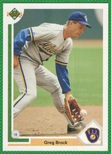 Greg Brock - 1991 Upper Deck #289 - Milwaukee Brewers Baseball Card