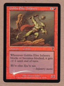 MTG - Goblin Elite Infantry - 7th Edition - Common VF/EX - Foil Single Card {A} - Picture 1 of 2
