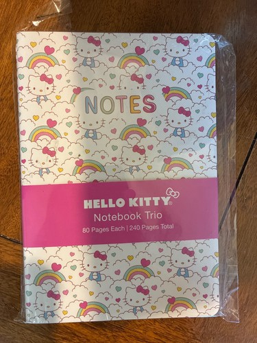 NWT Hello Kitty Three (3) Pack Notebooks Notes 80 Pages Each/240 Pages ...
