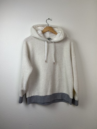 OFF WHITE Felpa con cappuccio Xersion donna bianca crema soffice M