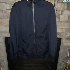 Giacca a vento uomo Goodfellow & Co Navy taglia S manica lunga leggera pioggia - Foto 1 di 3