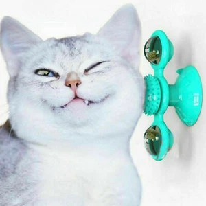 Toys para mascotas molino de viento calmante giratorio para gatito con hierba gatera bola LED tocadiscos - Imagen 1 de 14